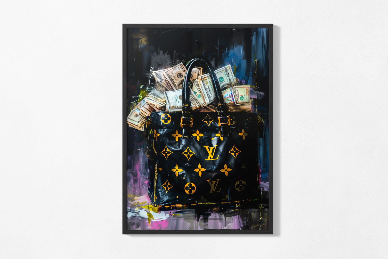 Poster - Lyxväska och Kontanter