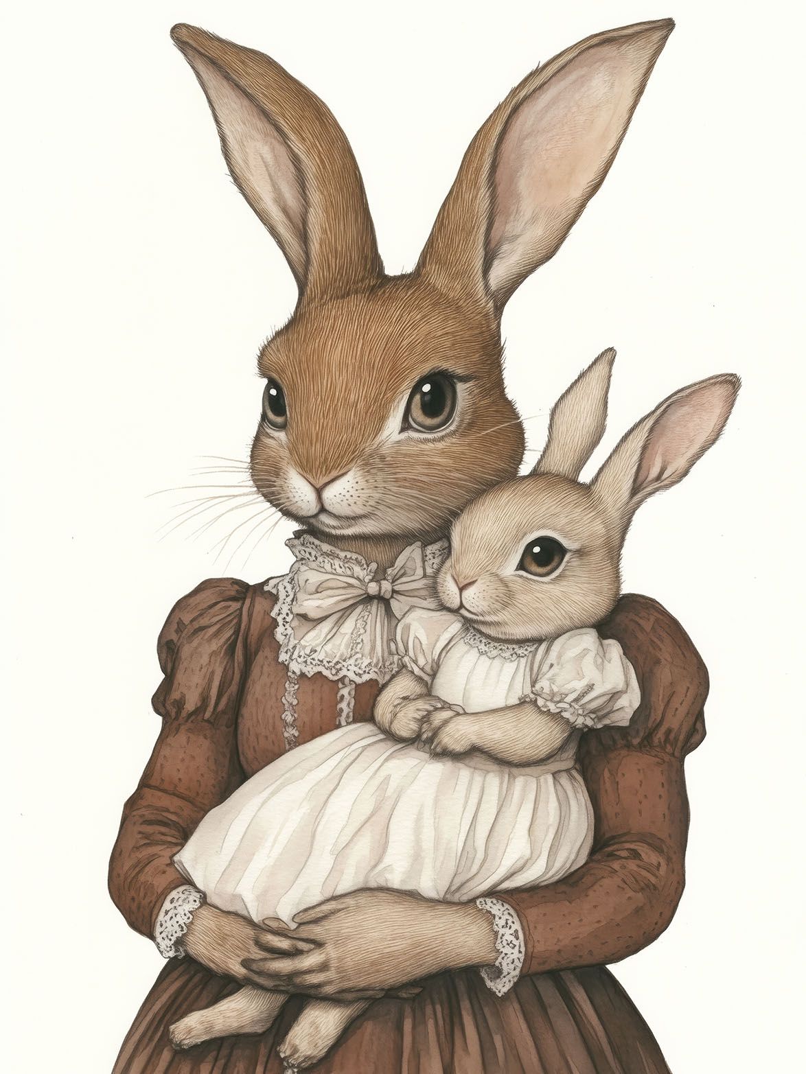 Poster - Kaninfamilj Porträtt