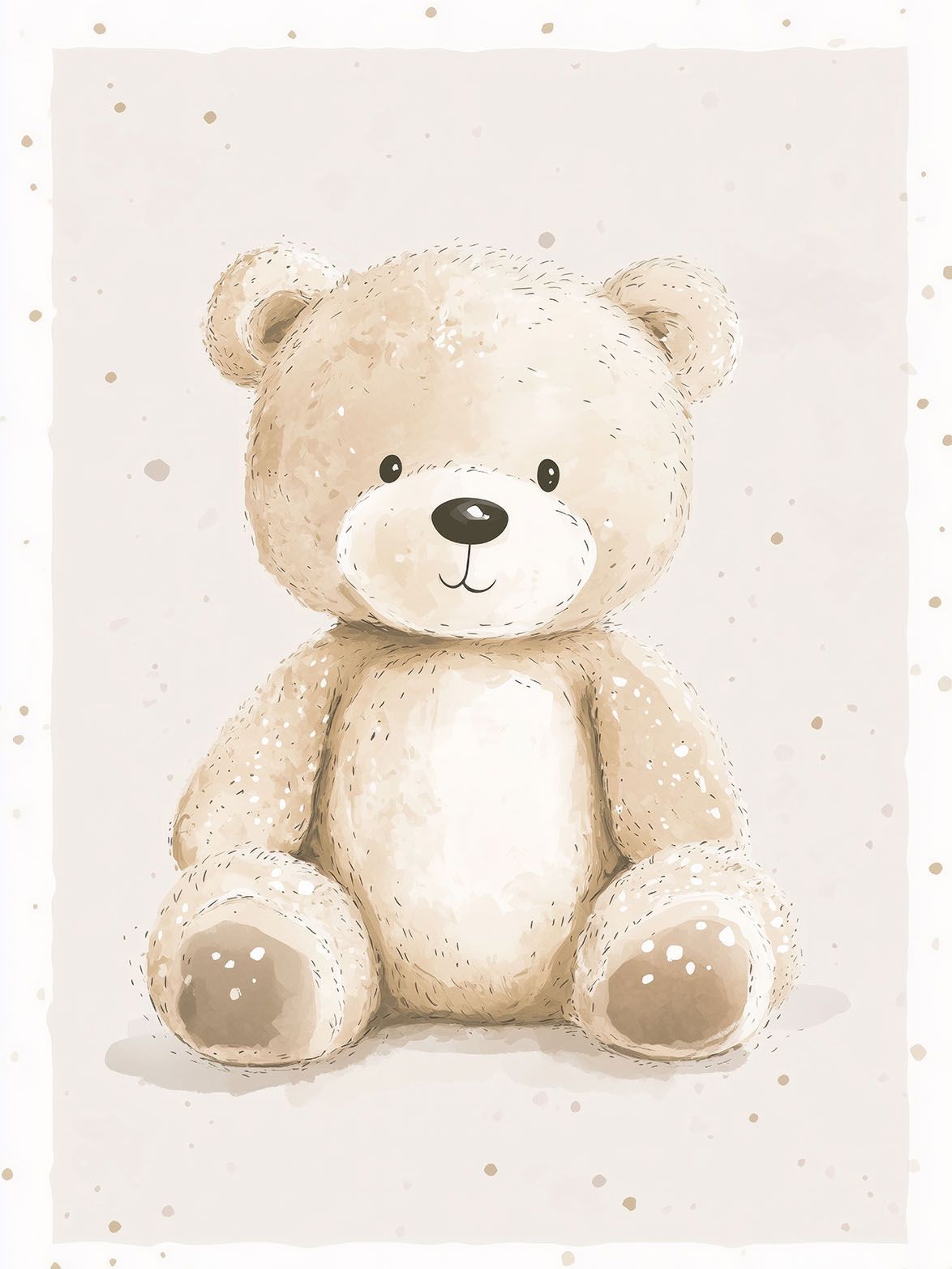 Poster - Gullig Teddy björn