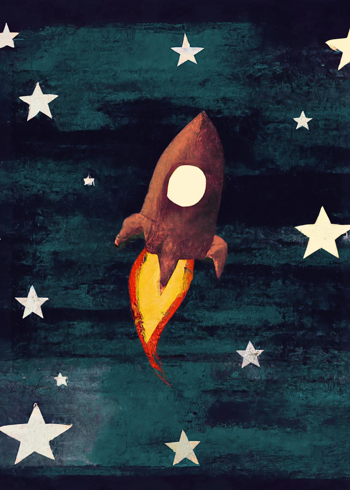 Poster - Raketer och Stjärnor