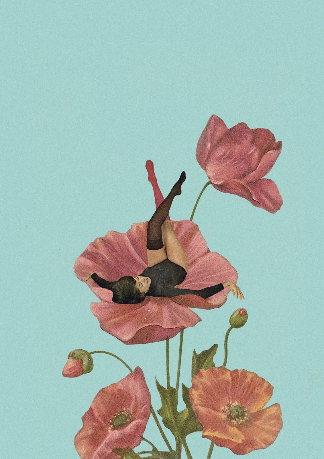 Poster - Blomkonstcollage