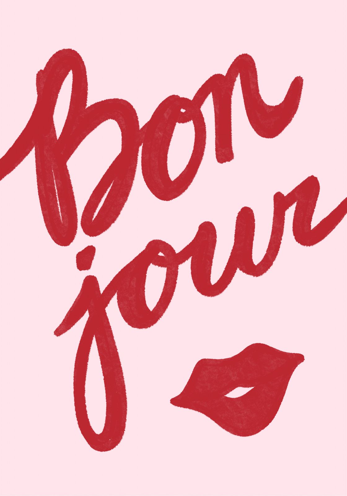 Poster - Bonjour konsttryck