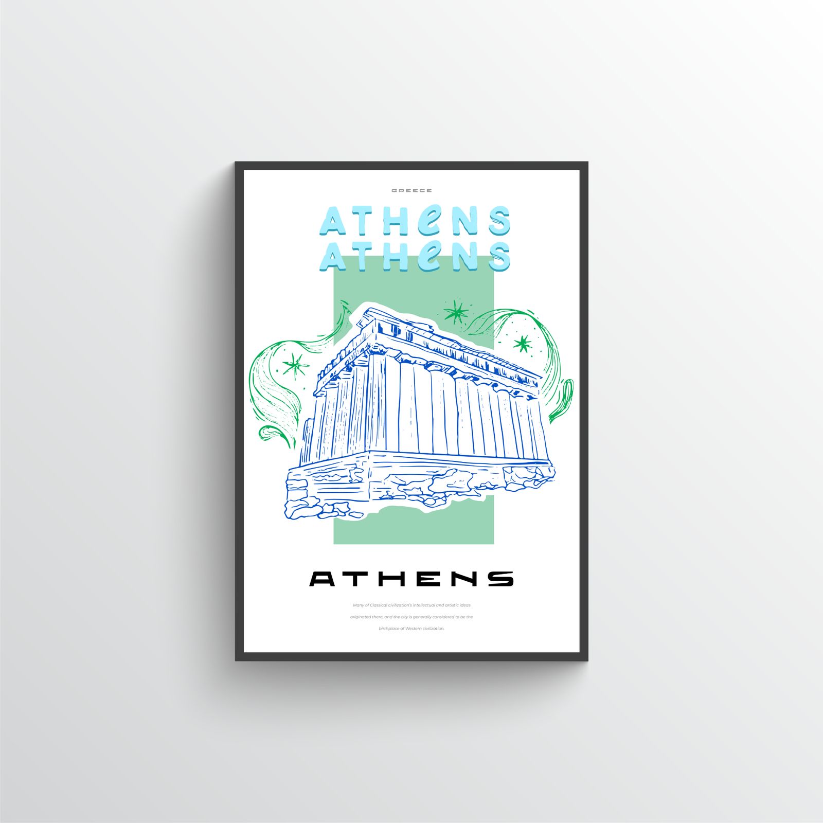 Aten Parthenon Poster