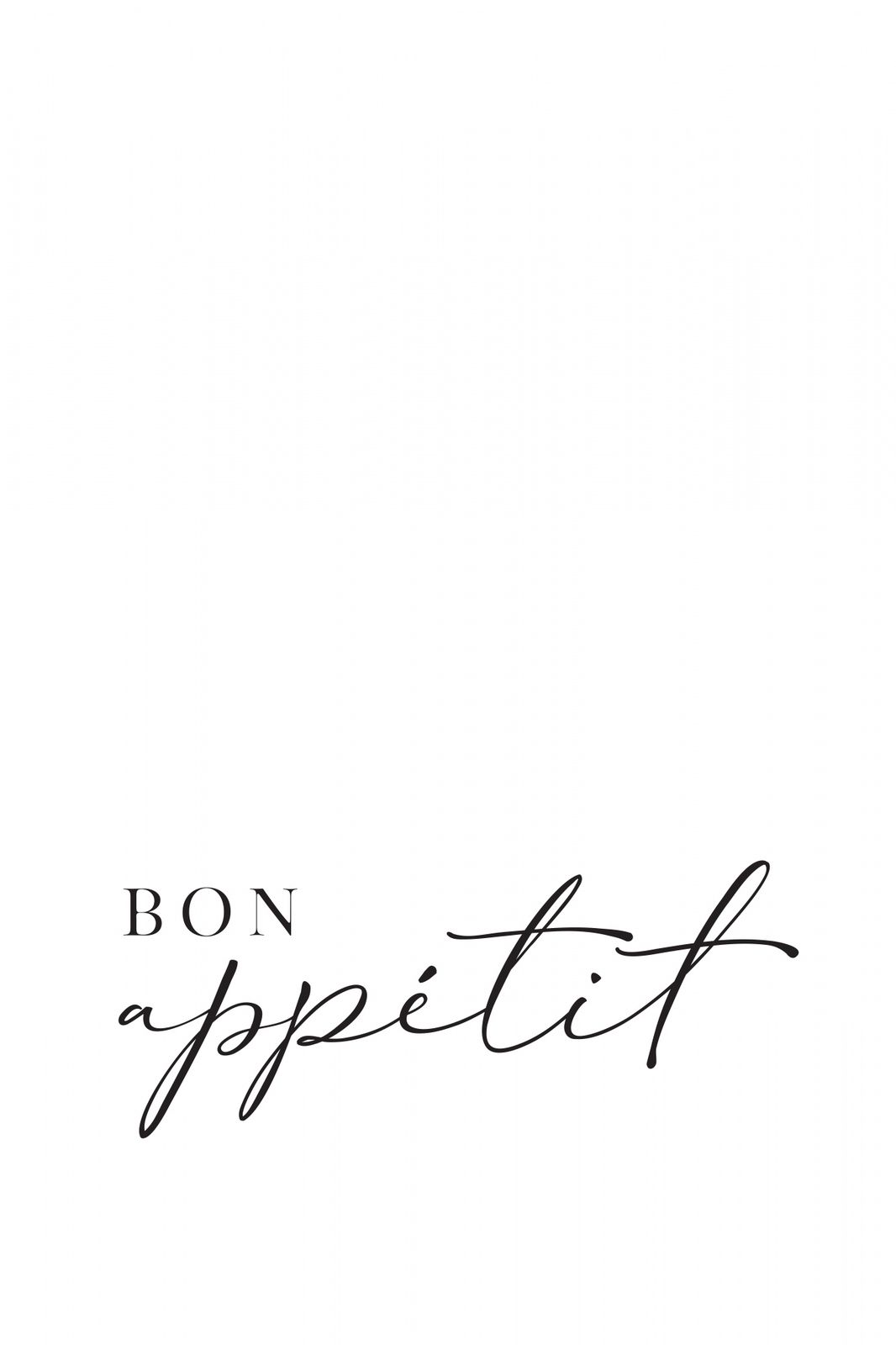 Poster - Bon Appétit Text