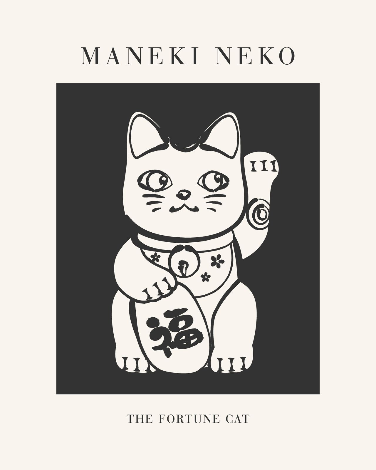 Poster - Maneki Neko Lyckokatt