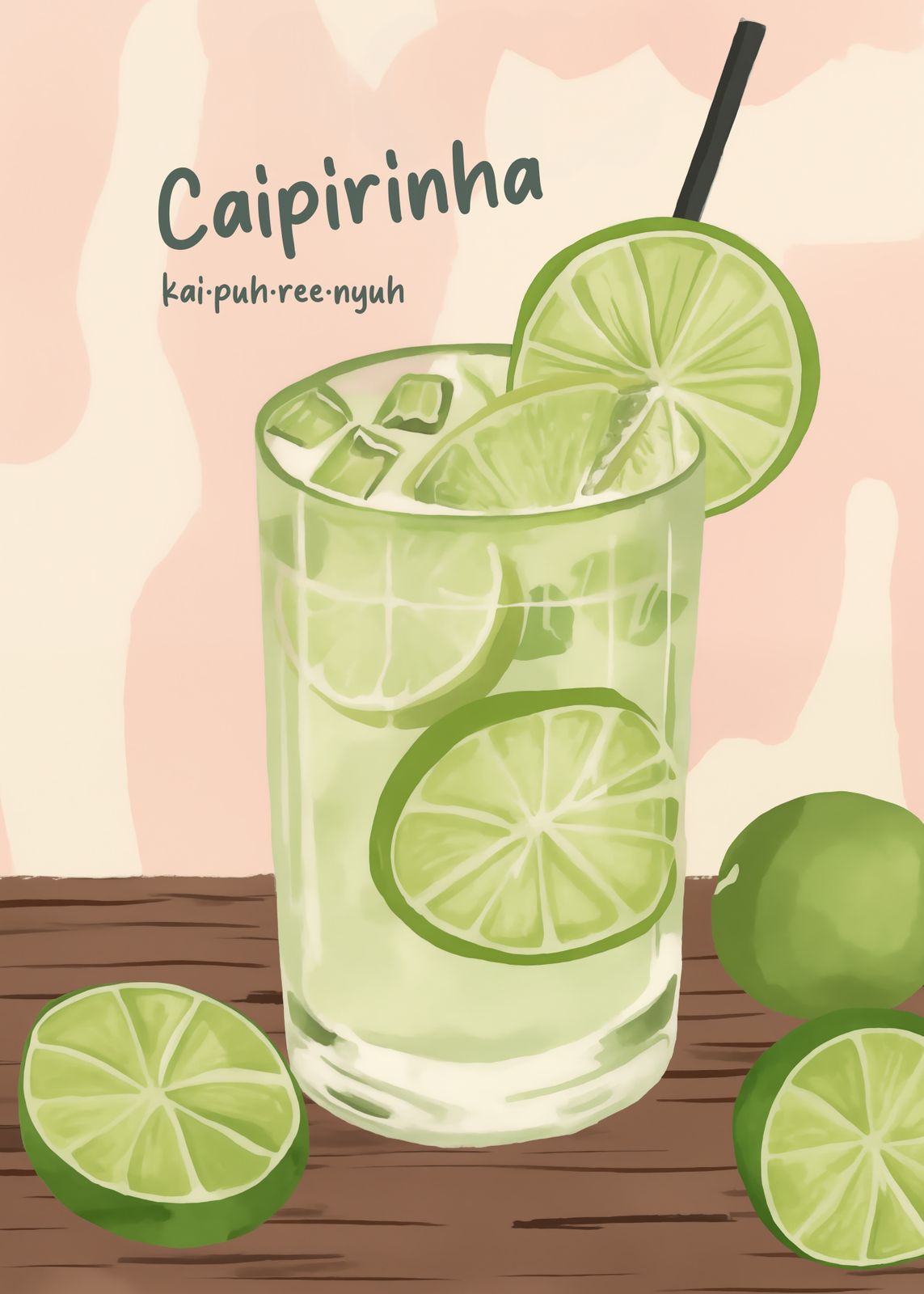 Poster - Caipirinha Cocktail