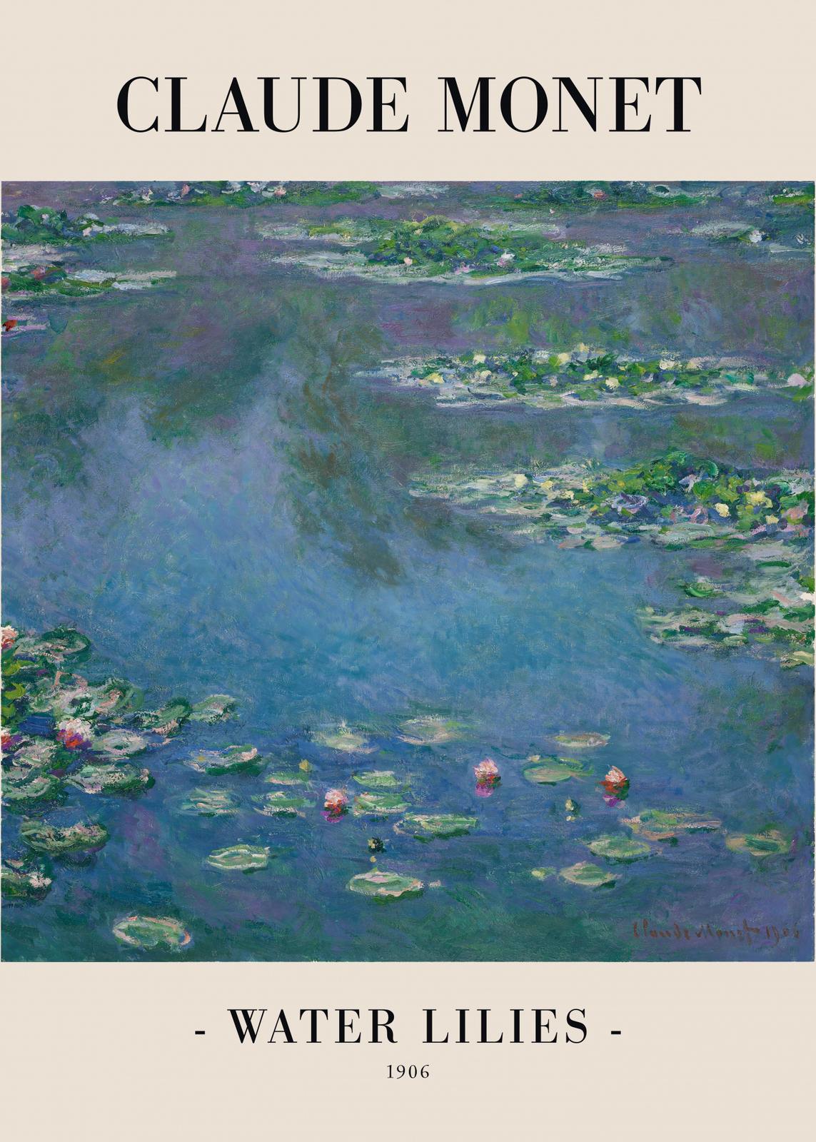 Affisch - Nymfer av Claude Monet