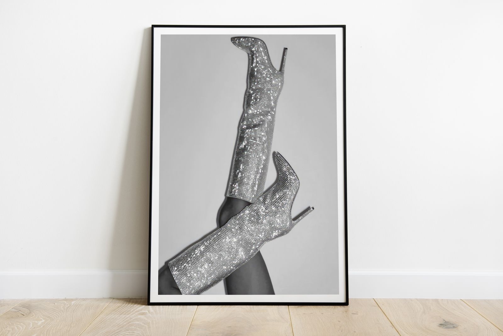 Poster - Glam Silver Stövlar