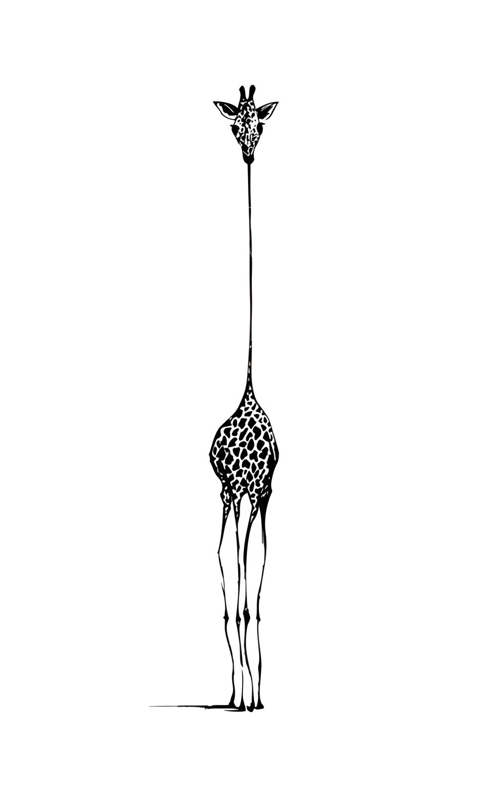 Poster - Giraff Silhuett