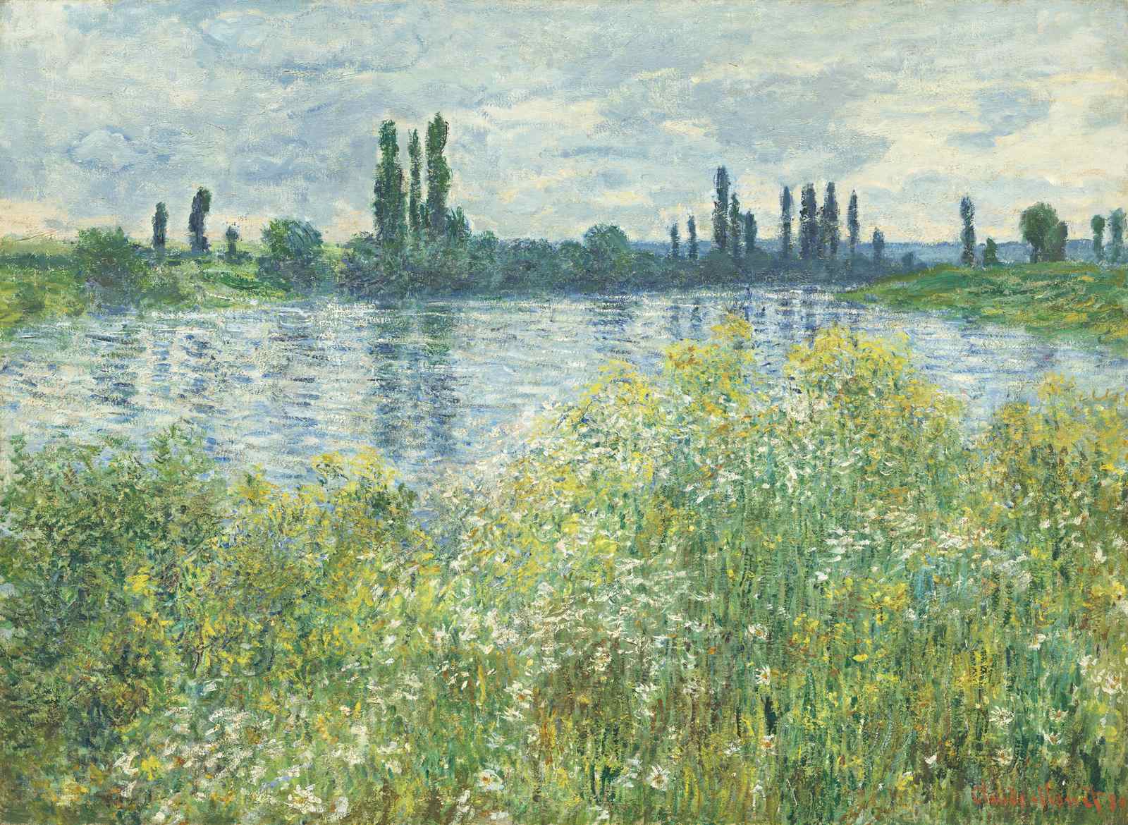 Affisch - Flodlandskap av Monet