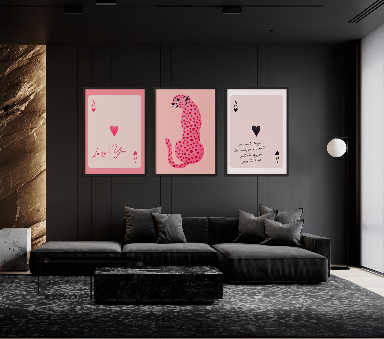 Poster - Lucky Hearts / Set med 3