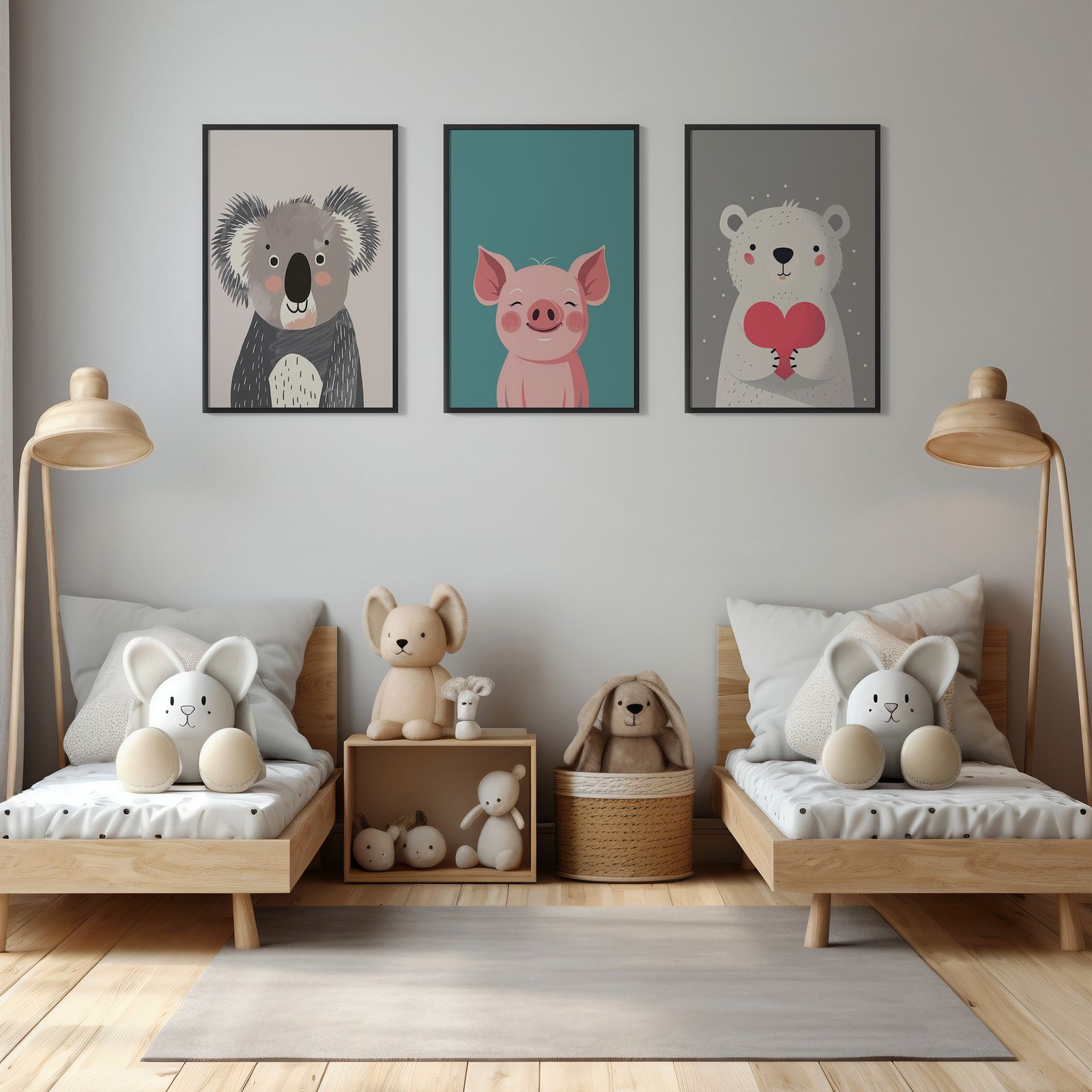 Poster - Söt Djursamling / Set of 3