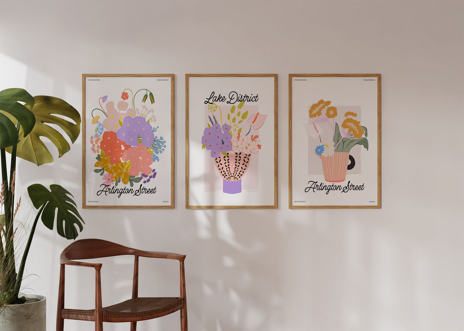 Poster - Flora Moderna-serien / Set om 3