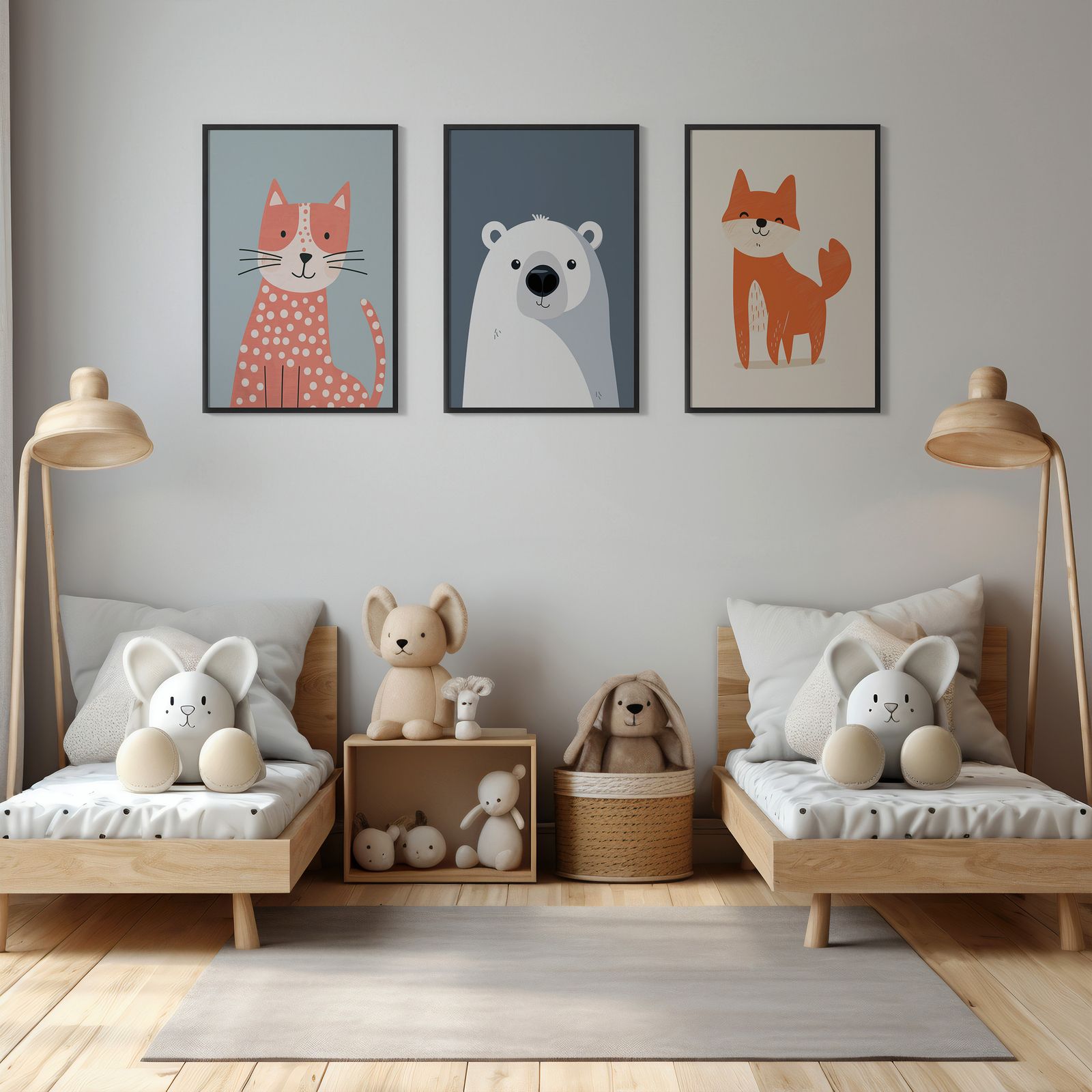 Poster - Söta Djurvänner / Set om 3