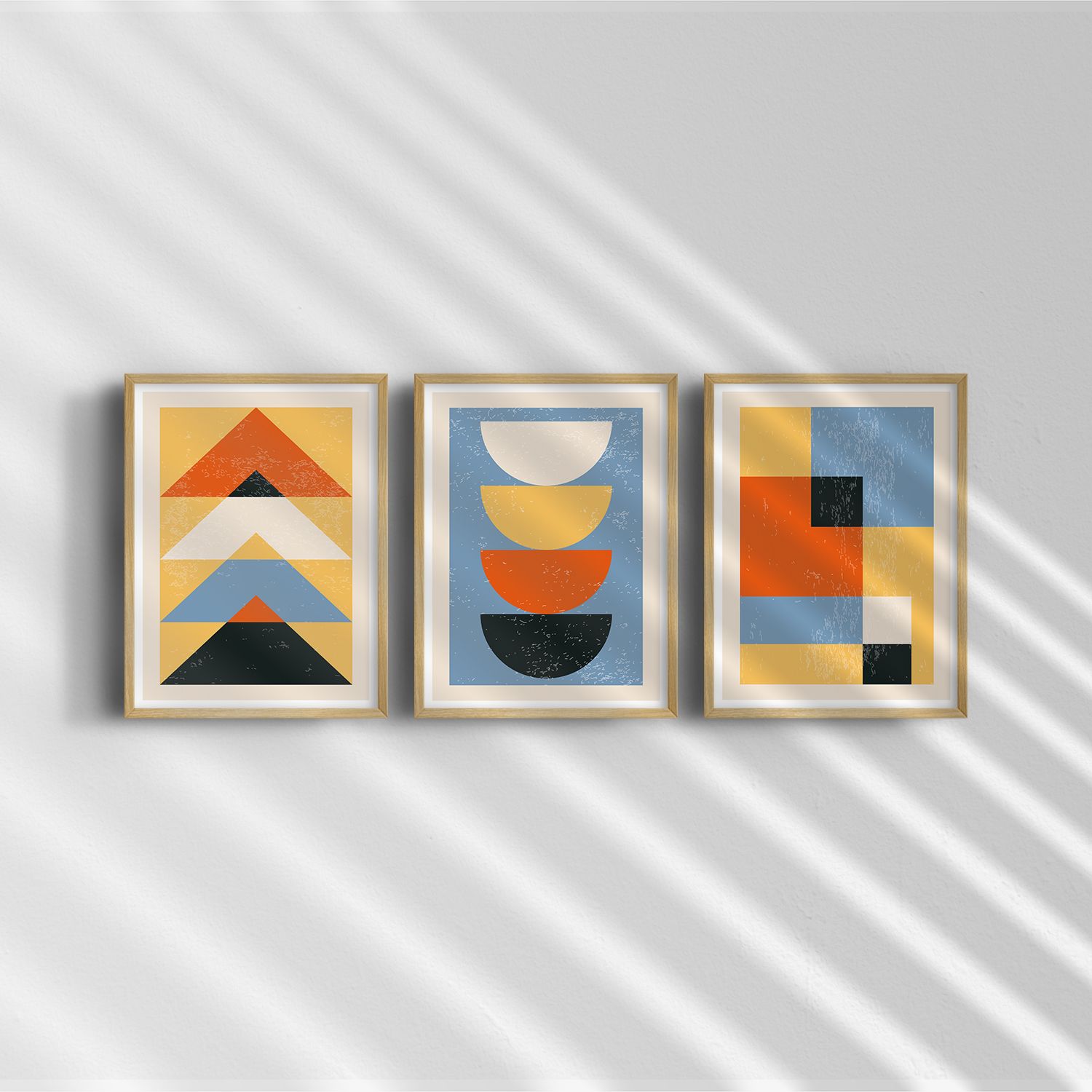 Poster - Abstrakt Geometrisk Konst / Set av 3