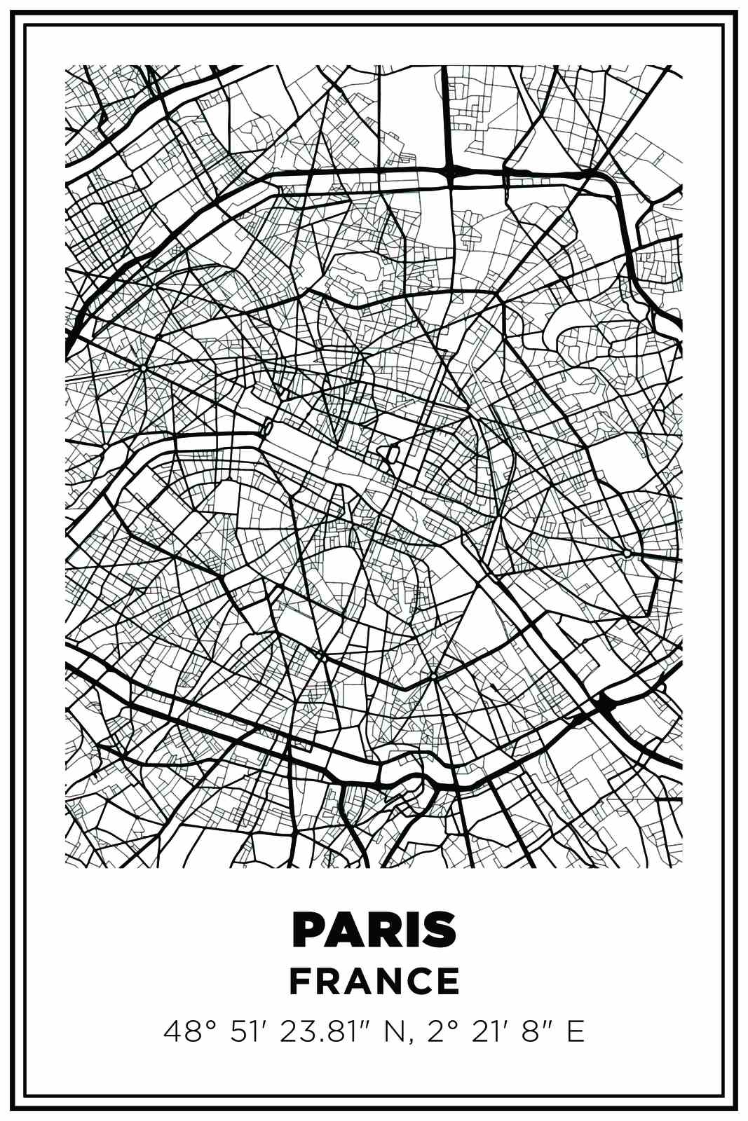 Pariskarta Affisch