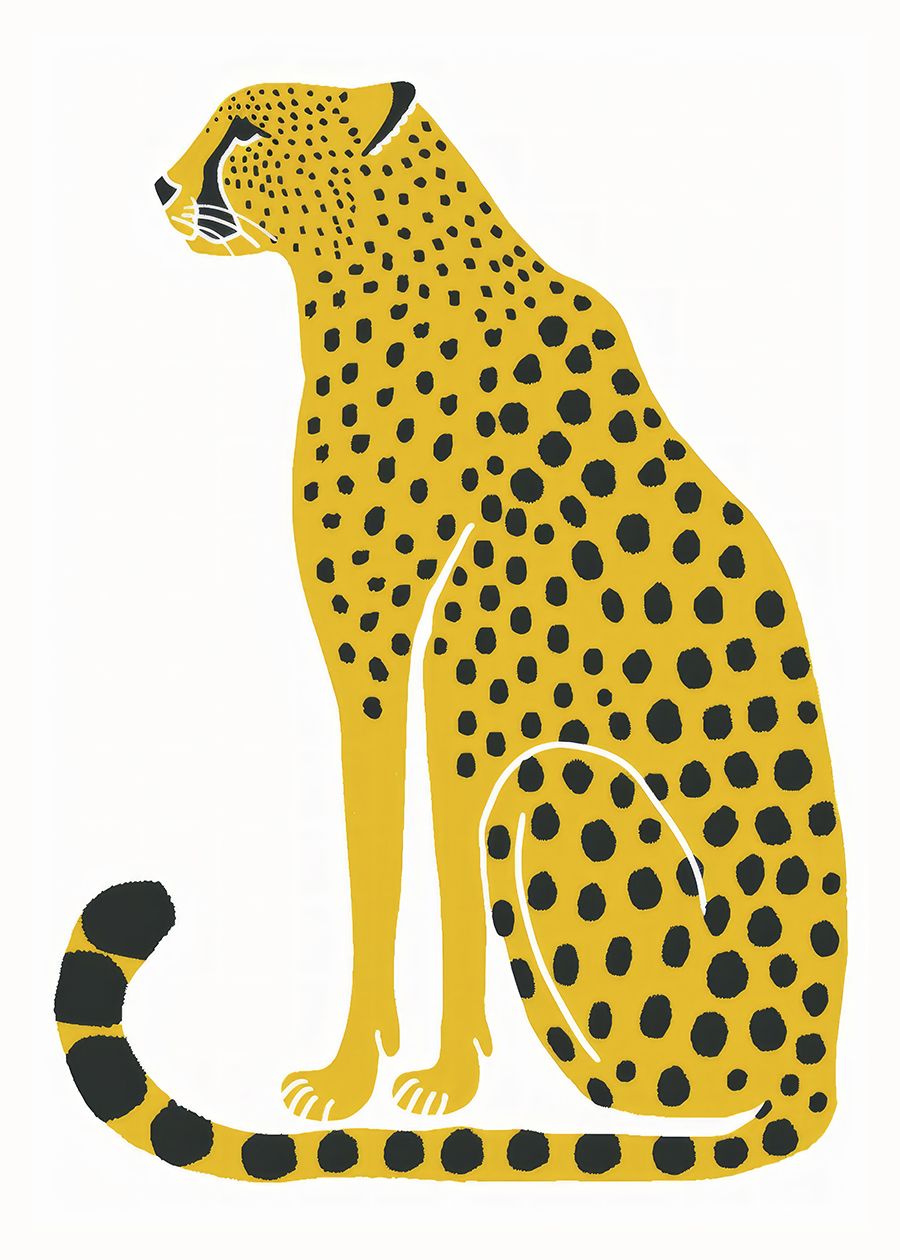 Poster - Gepardillustration