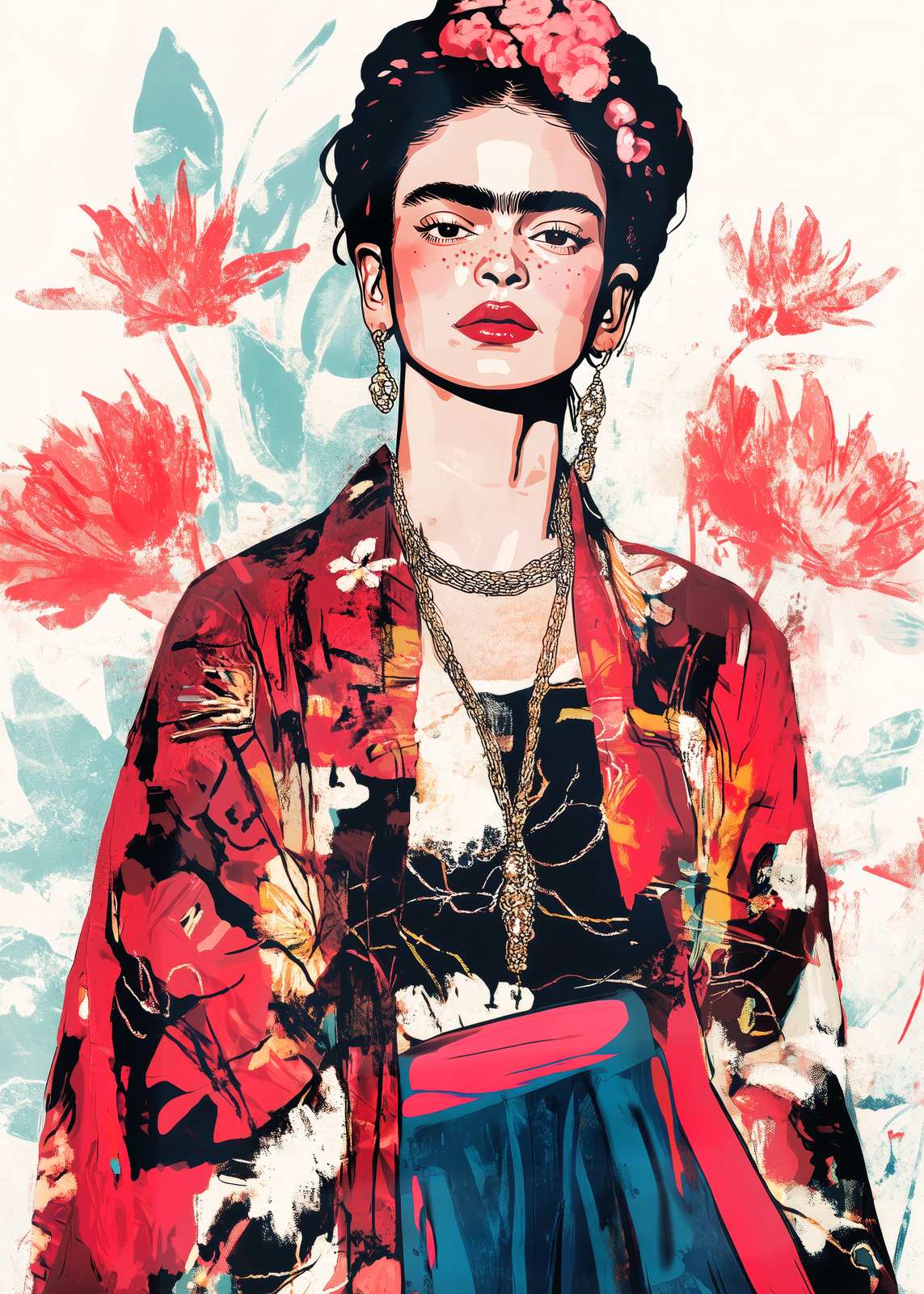 Affisch - Frida Kahlo Konstverk