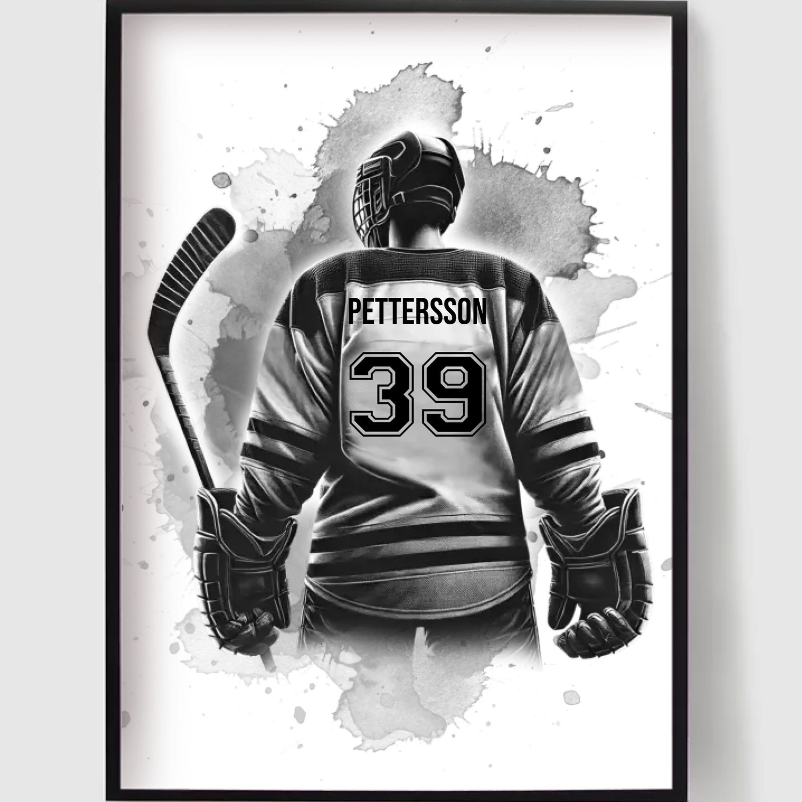 Personlig poster - Hockeyspelare tryck