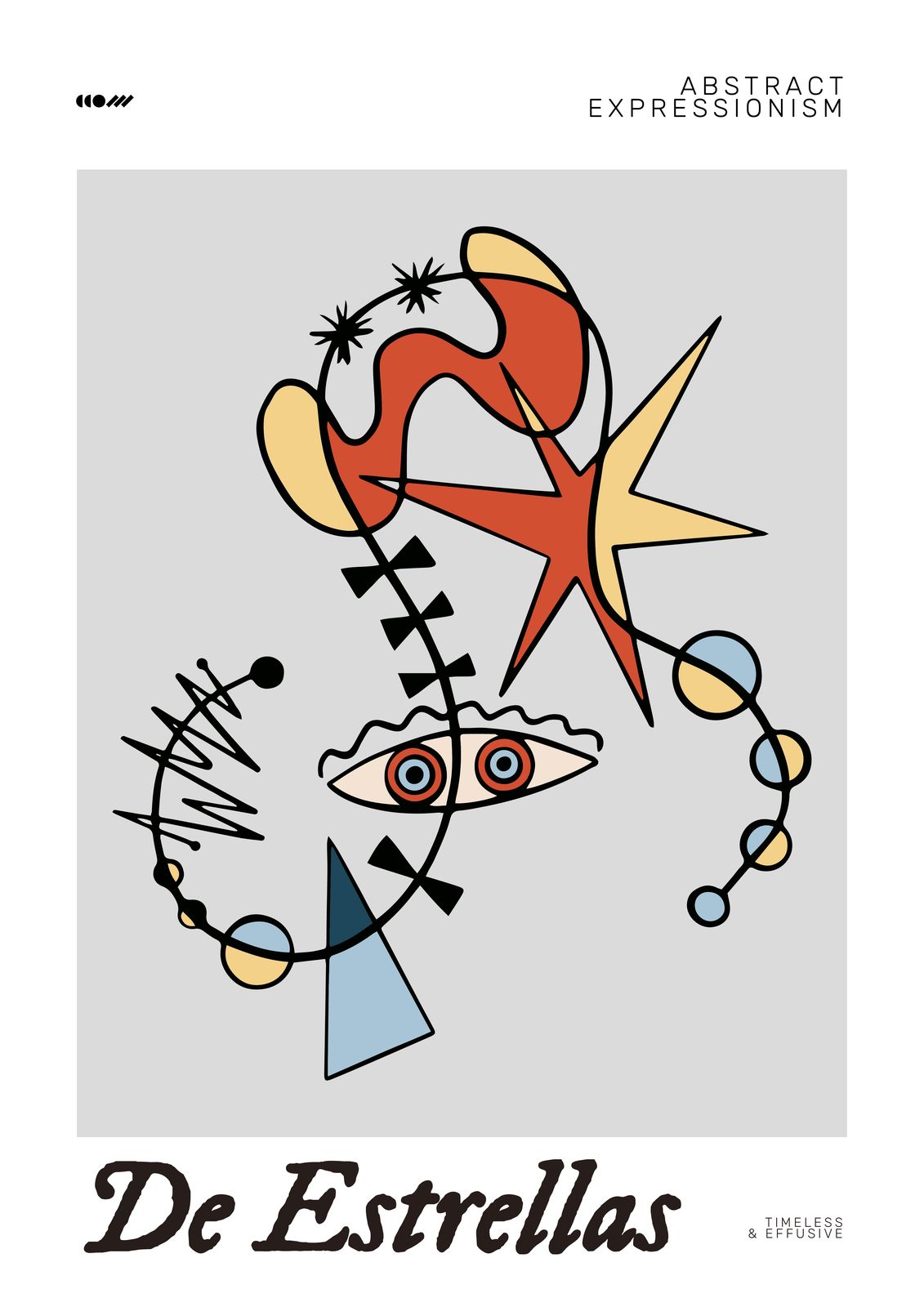 Poster - Abstrakt Expressionism De Estrellas