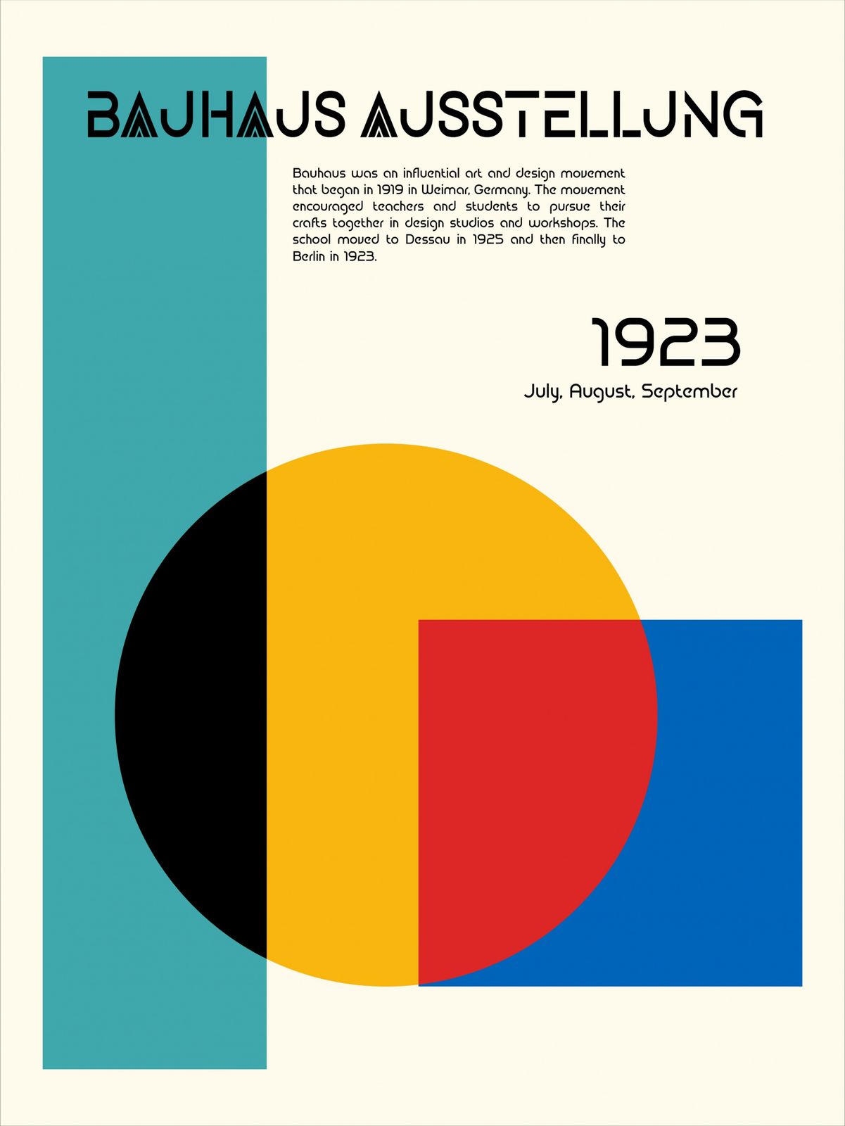 Poster - Bauhausutställning 1923