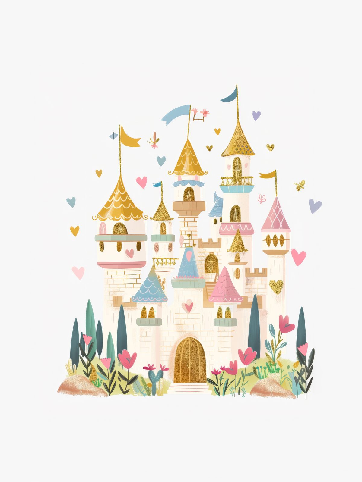 Poster - Förtrollad Slott Illustration