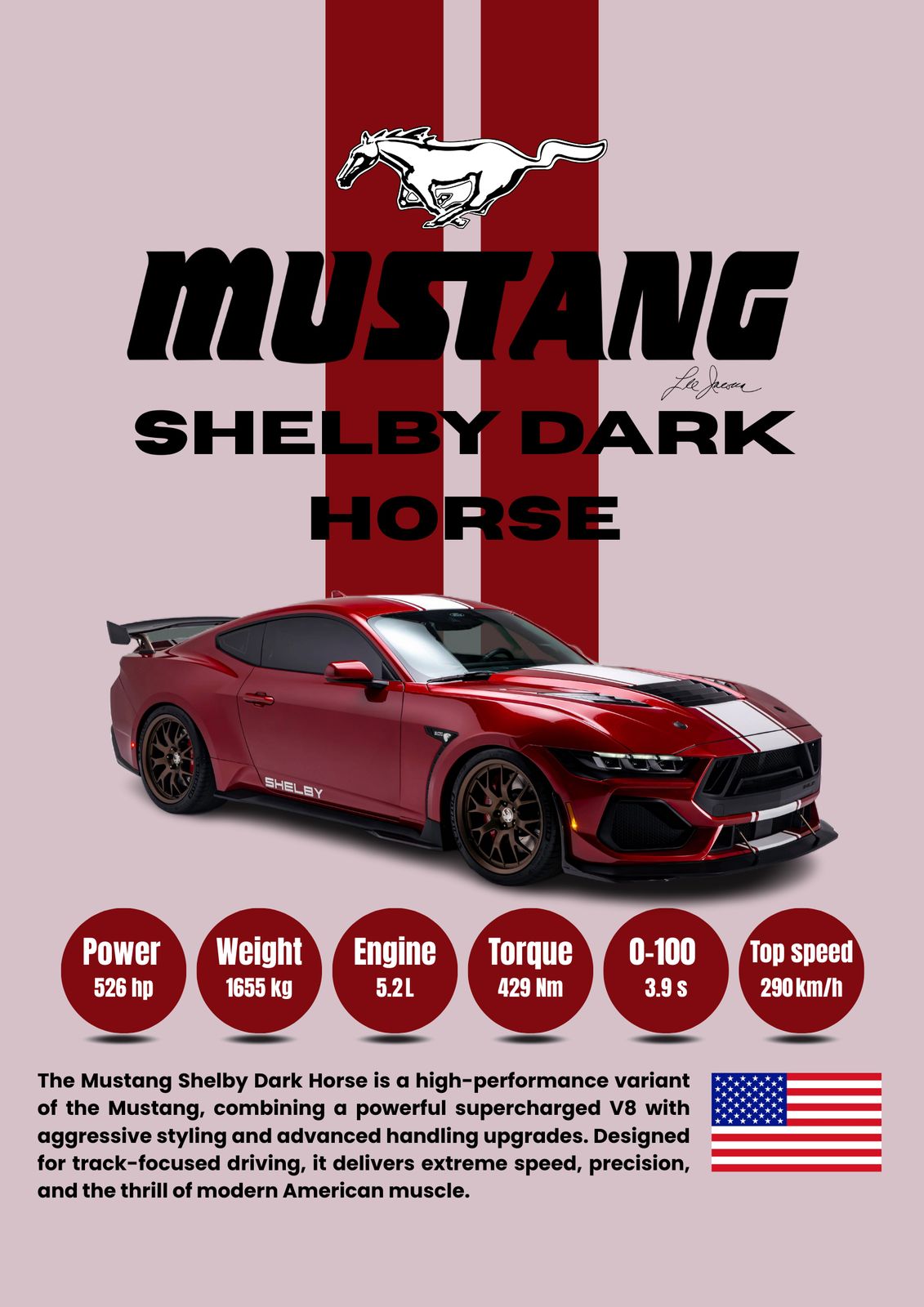 Poster - Mustang Shelby Dark Horse