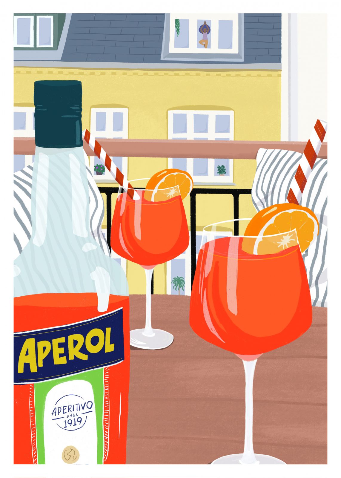 Poster - Aperol Spritz Balkong