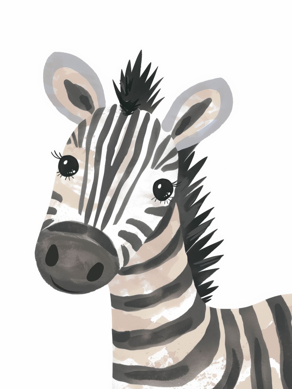 Poster - Charmig Zebra och Groda / Set av 2