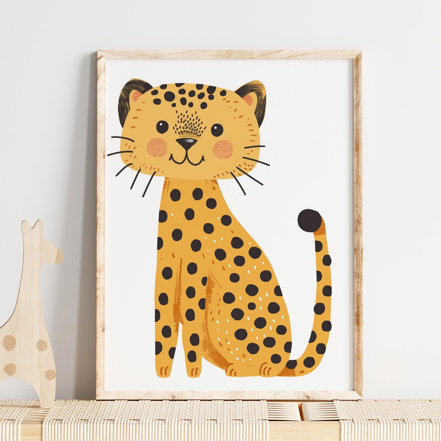 Poster - Gullig Gepard Illustration