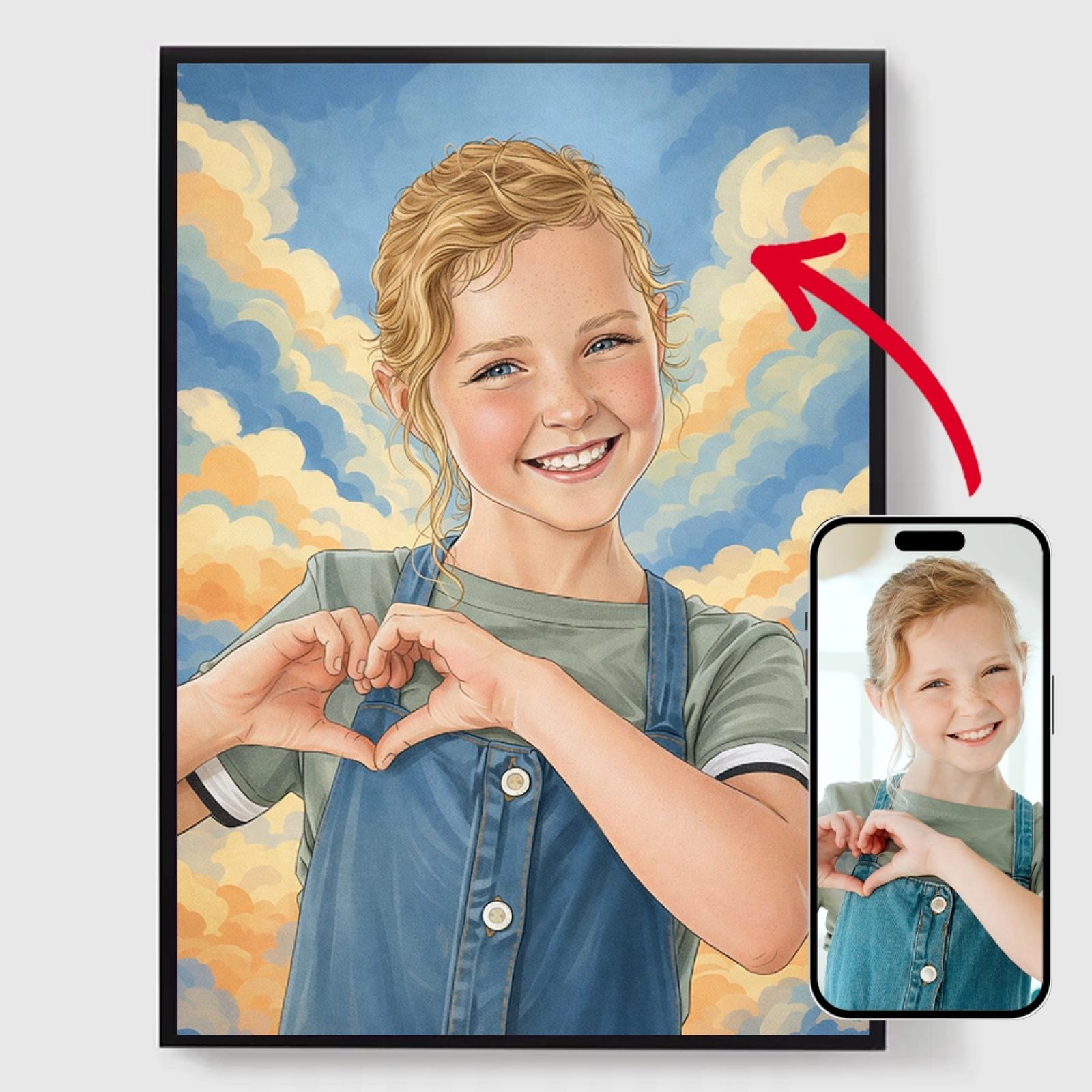 Personlig Poster - Linje och Oljekrita Konst - AI Poster