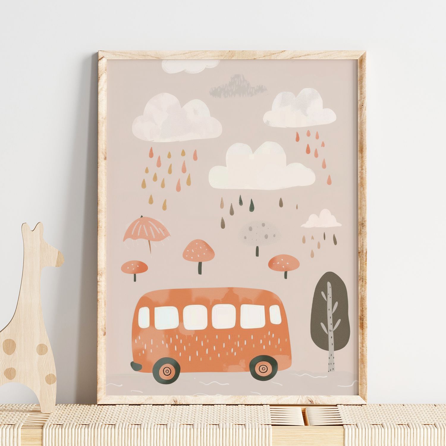 Poster - Regnig Dag Buss
