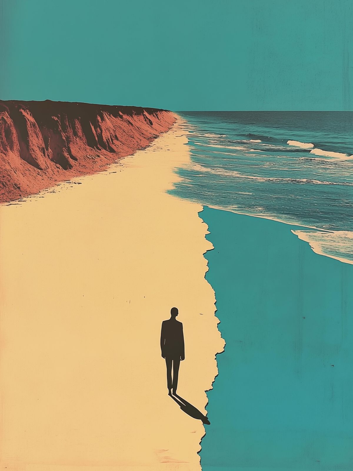 Poster - Ensam Strandpromenad
