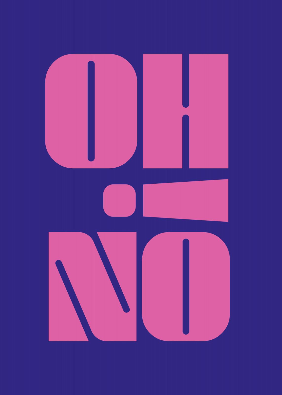 Affisch - Oh No Typografi