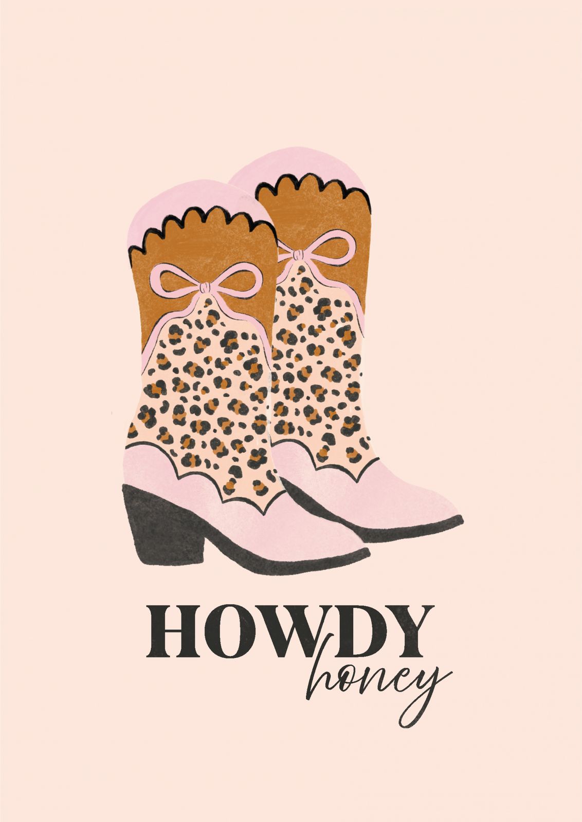 Affisch - Howdy Boots