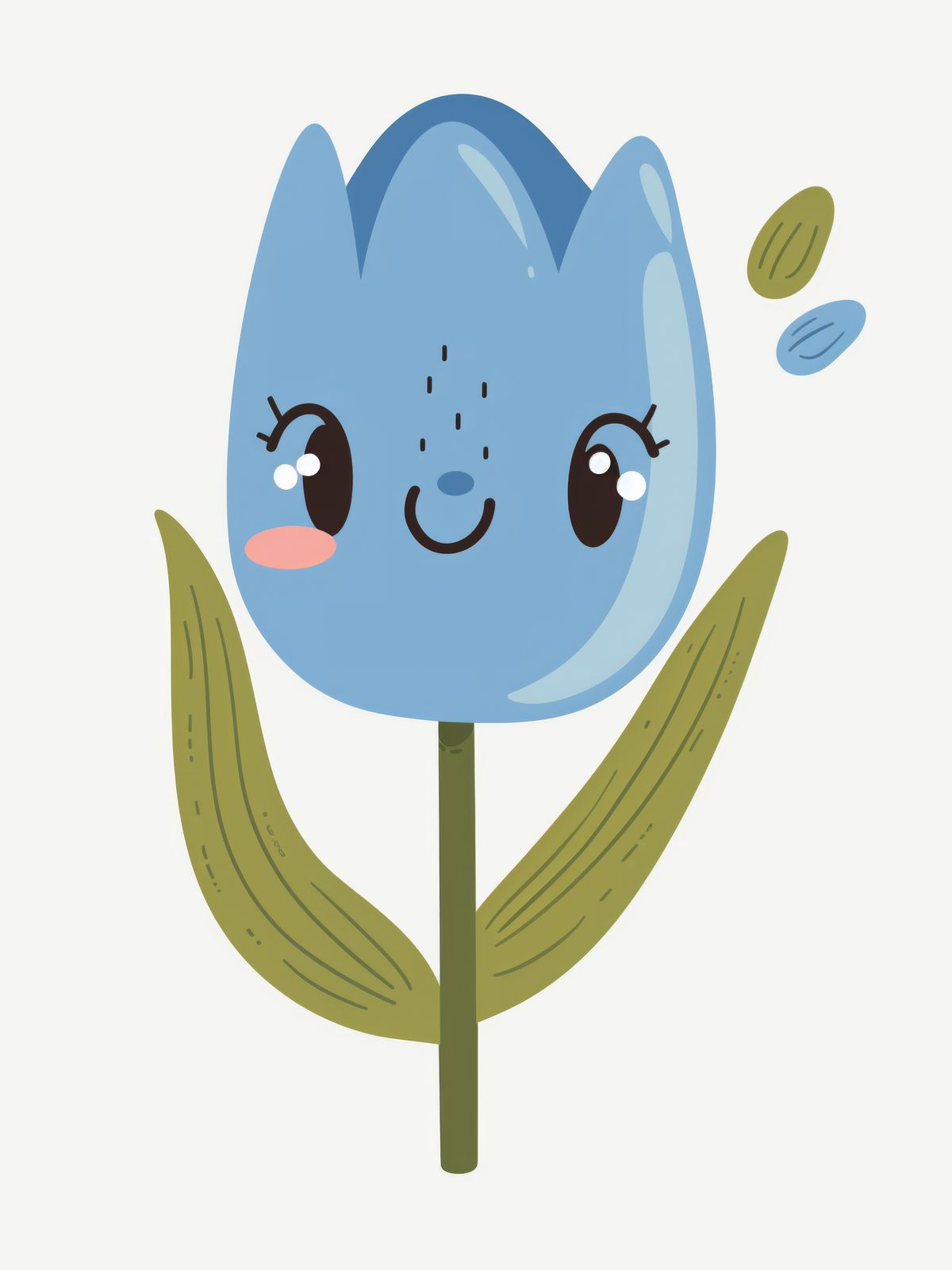Poster - Leende Blå Blomma