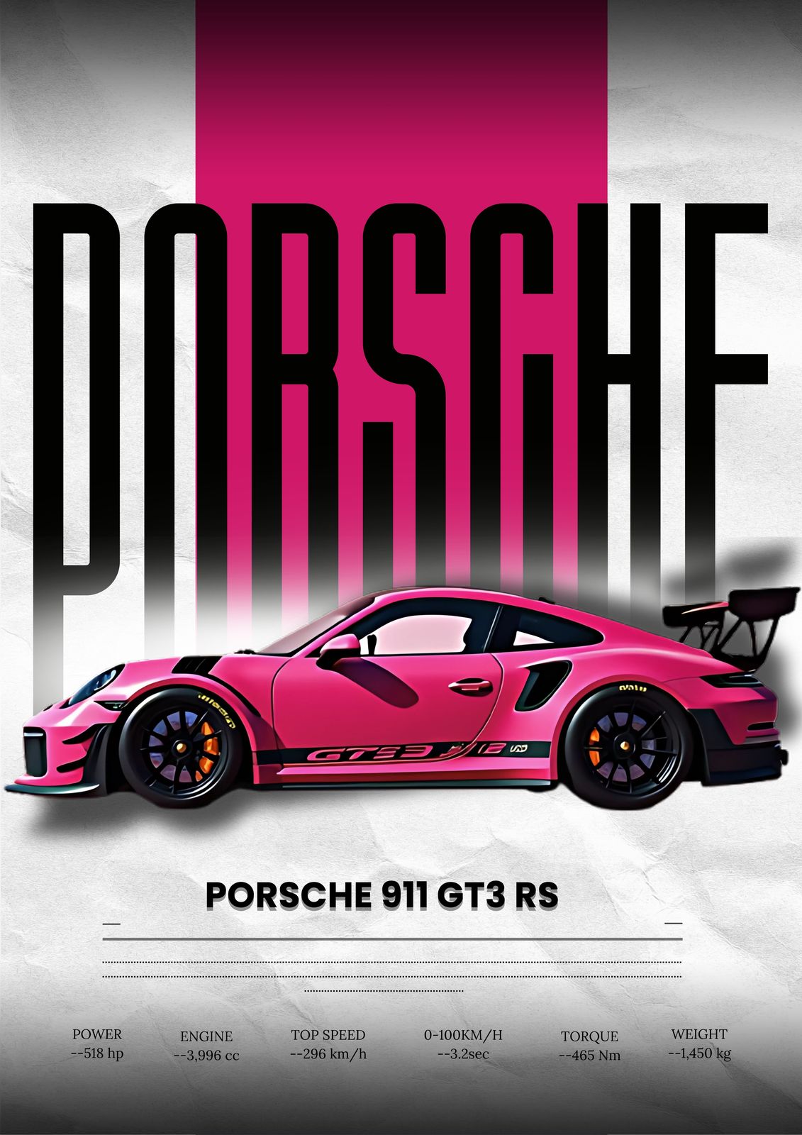 Affisch - Porsche 911 GT3 RS