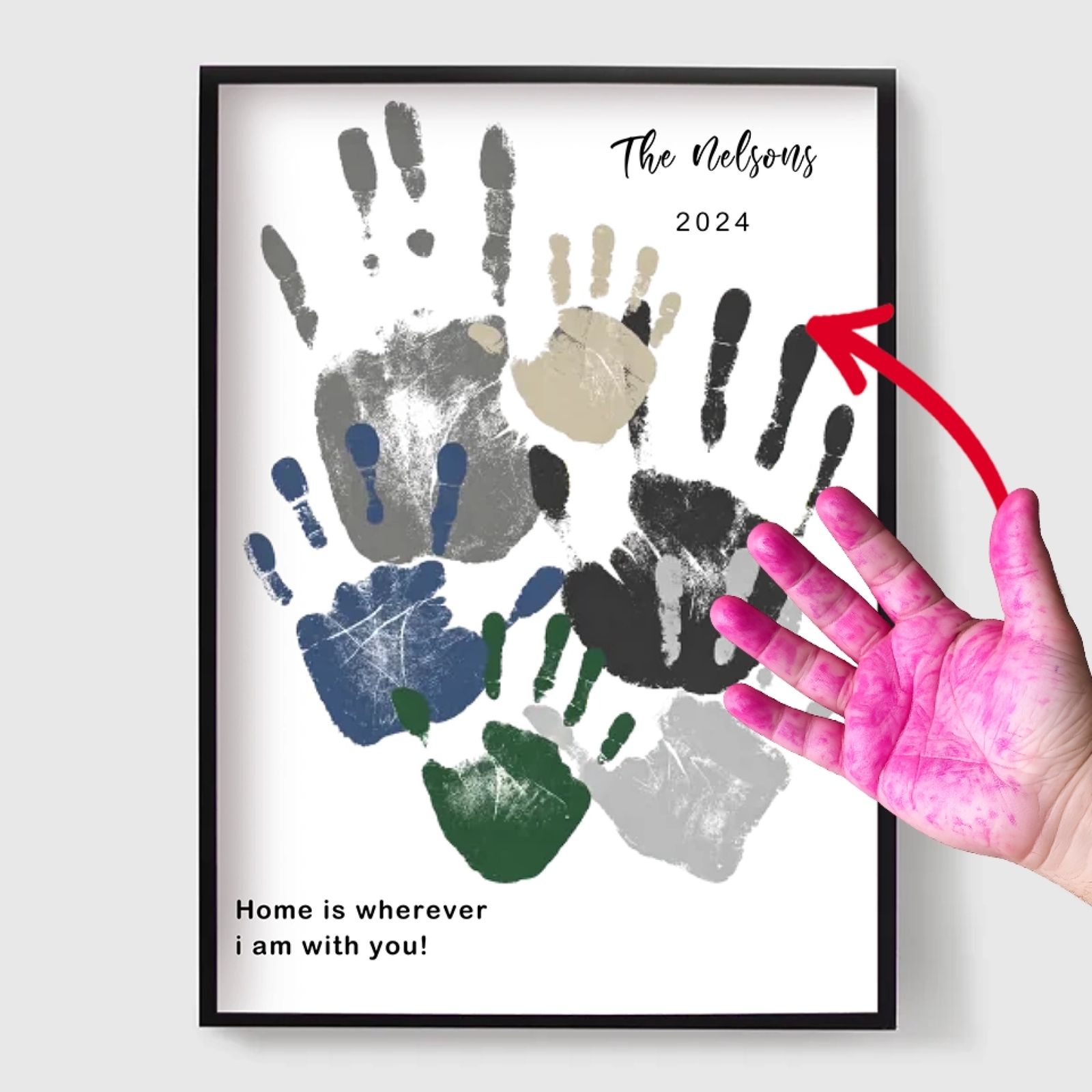 Personlig Poster - Familj Handavtryck Poster