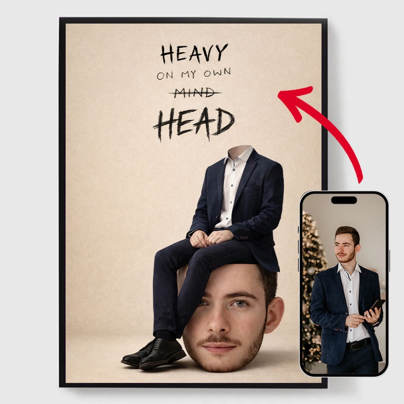 Personlig Poster - Tungt i Mitt Sinne - AI Poster