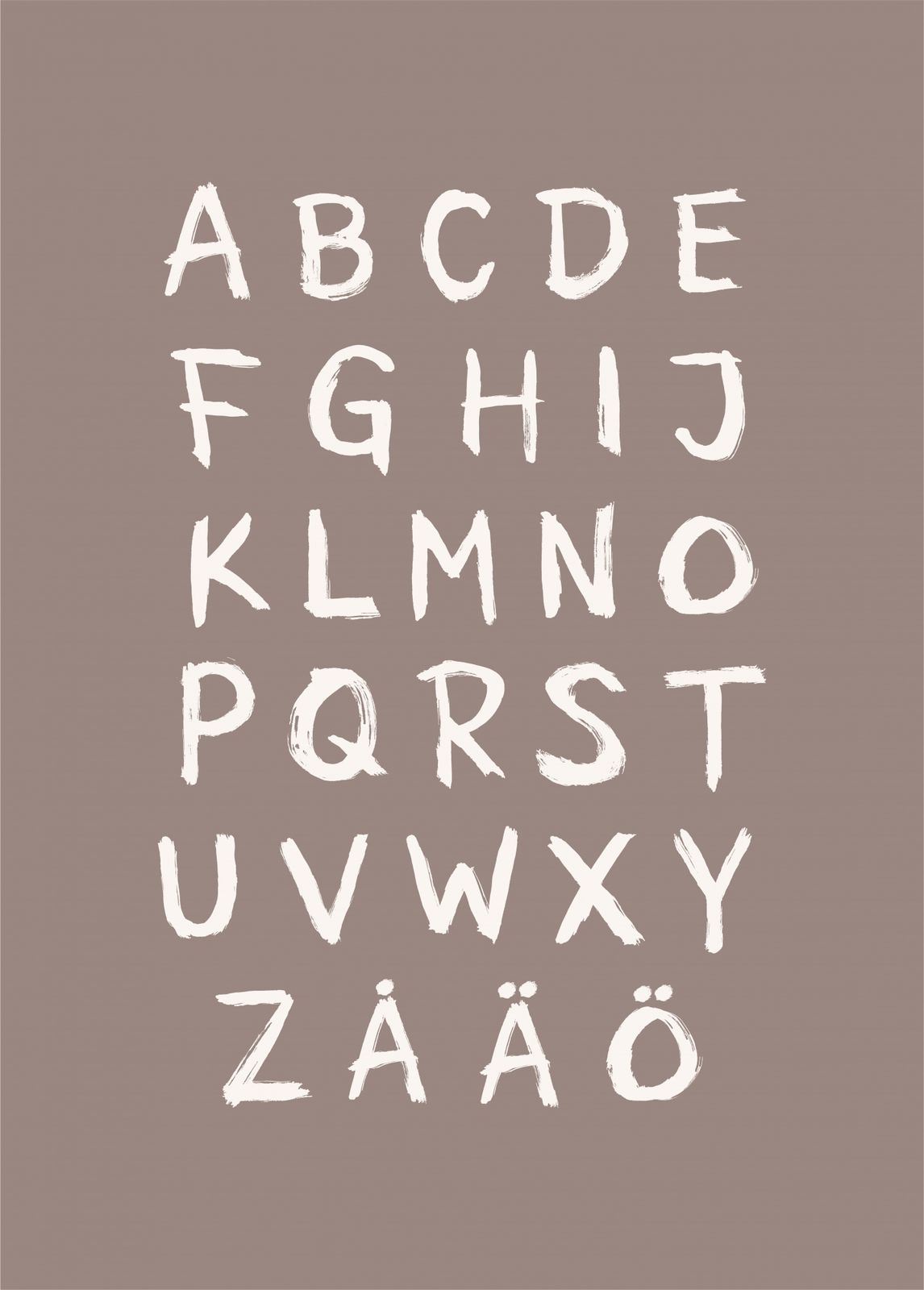 Affisch - Alfabet Design