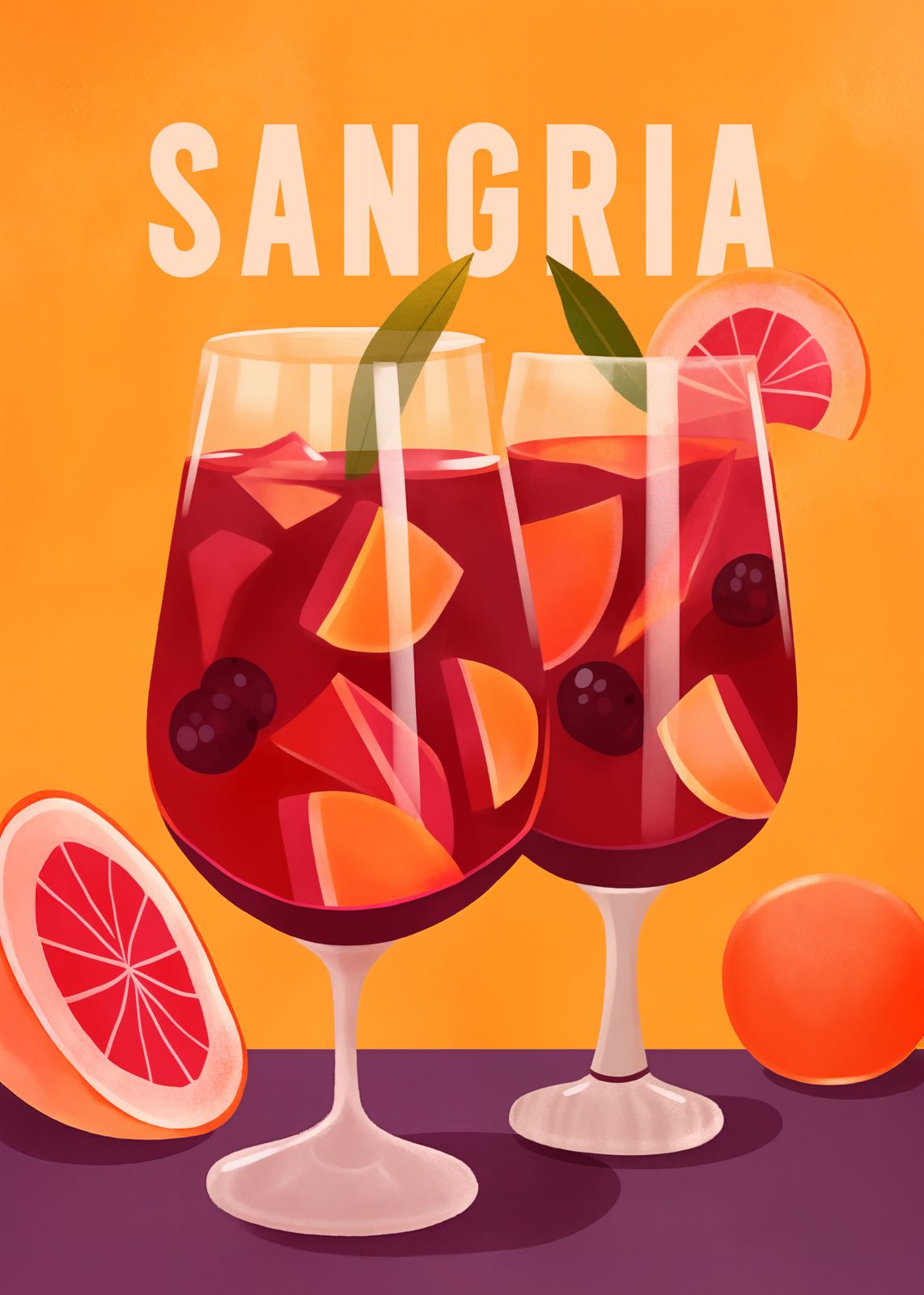 Poster - Sangria Glas