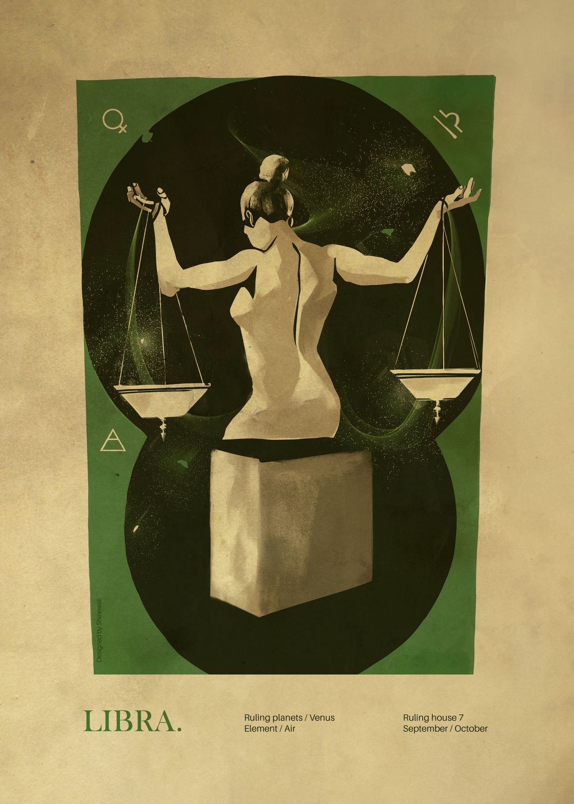 Poster - Libra Astrologisk Konst
