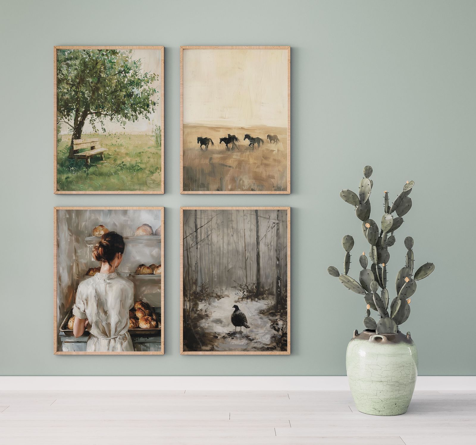 Poster - Natur- och Livsscener / Set av 4