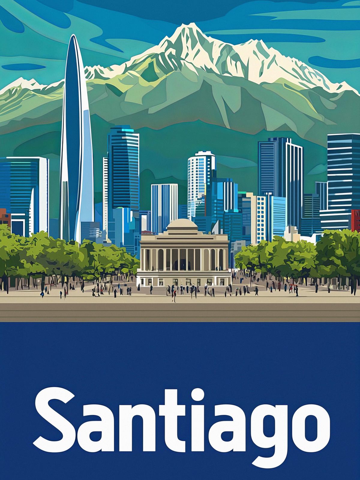 Poster - Santiago Skyline