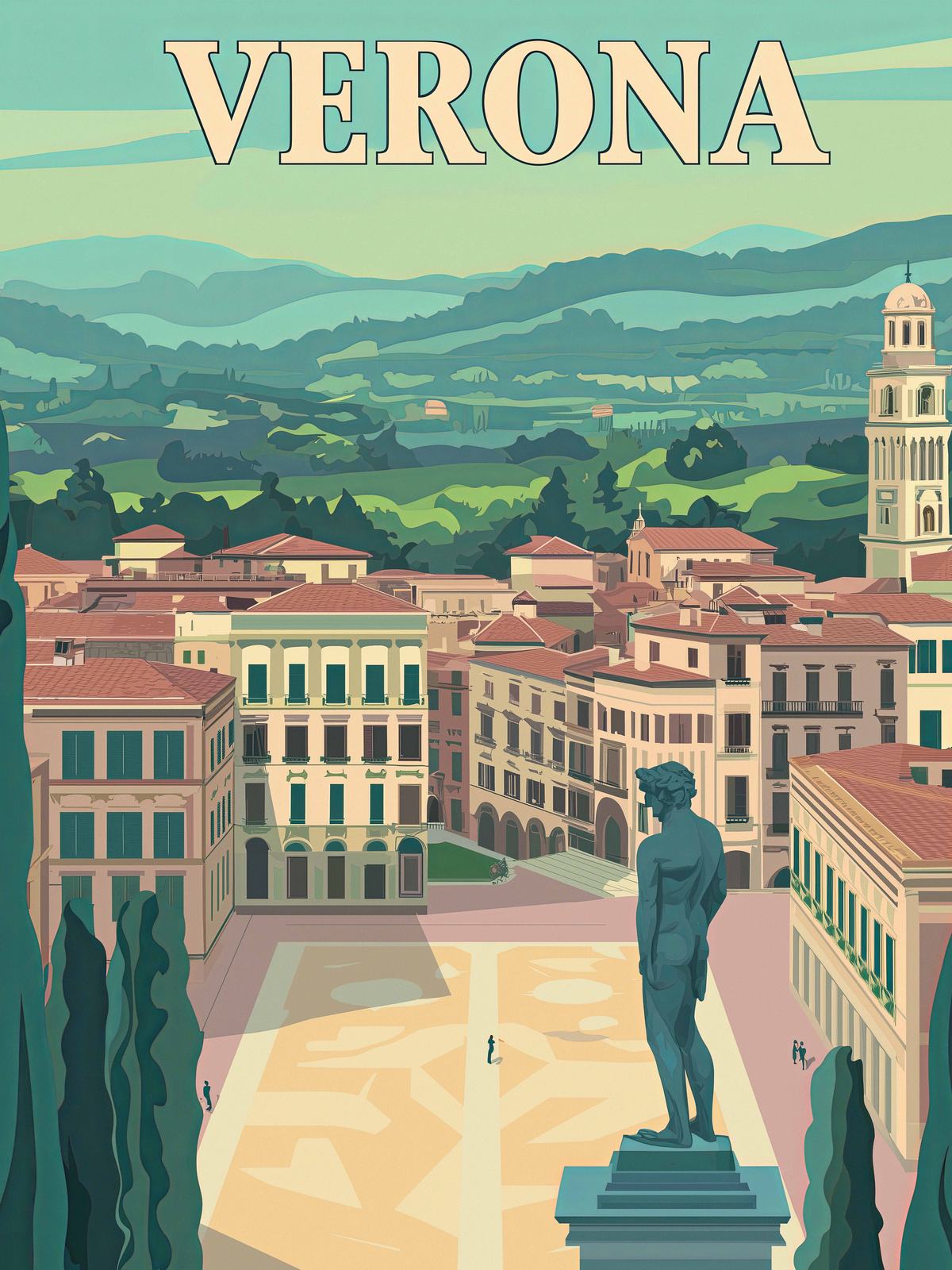 Poster - Verona stadslandskap