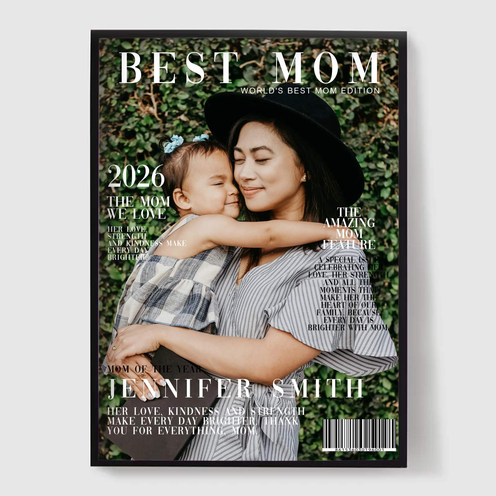 Personlig Poster - Mors Dag Tidningsomslag