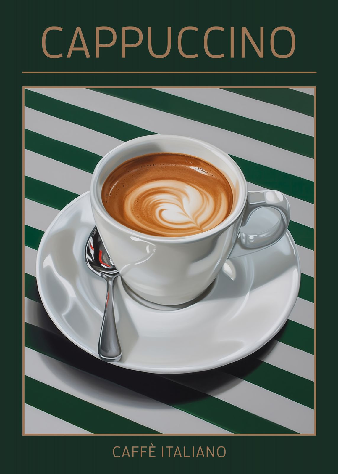 Affisch - Kaffekonst med Cappuccino
