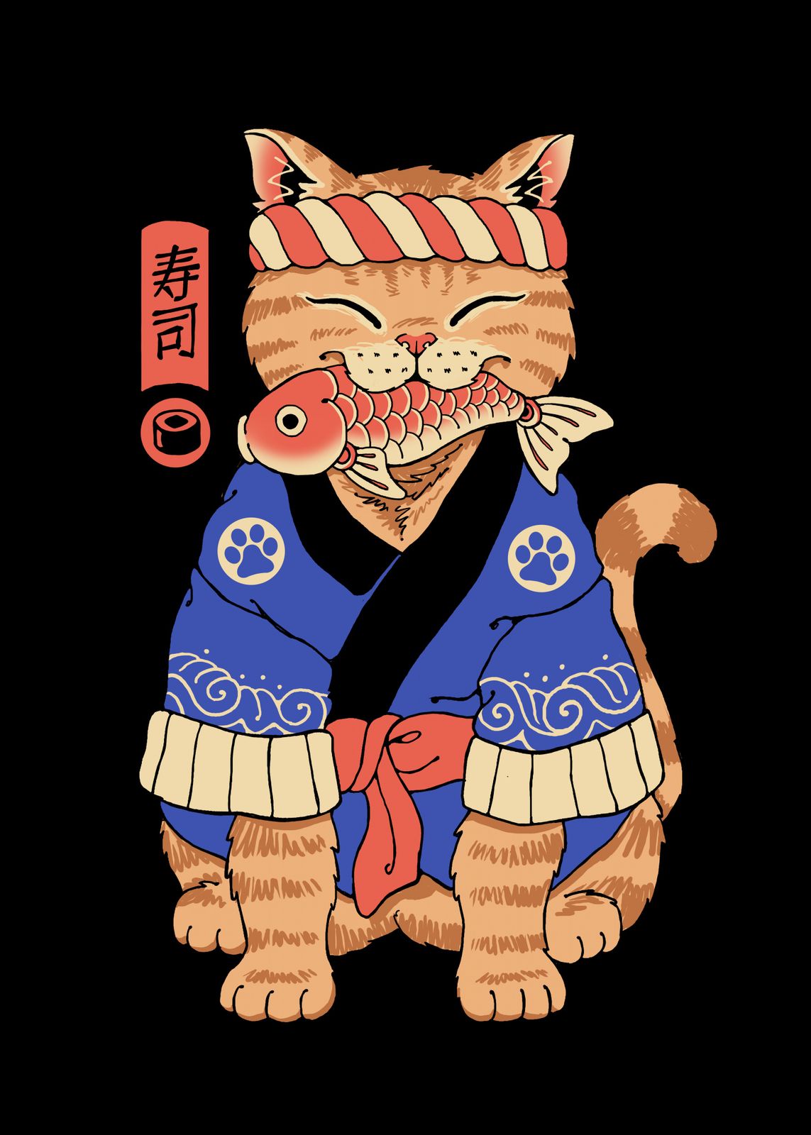 Affisch - Sushi Katt