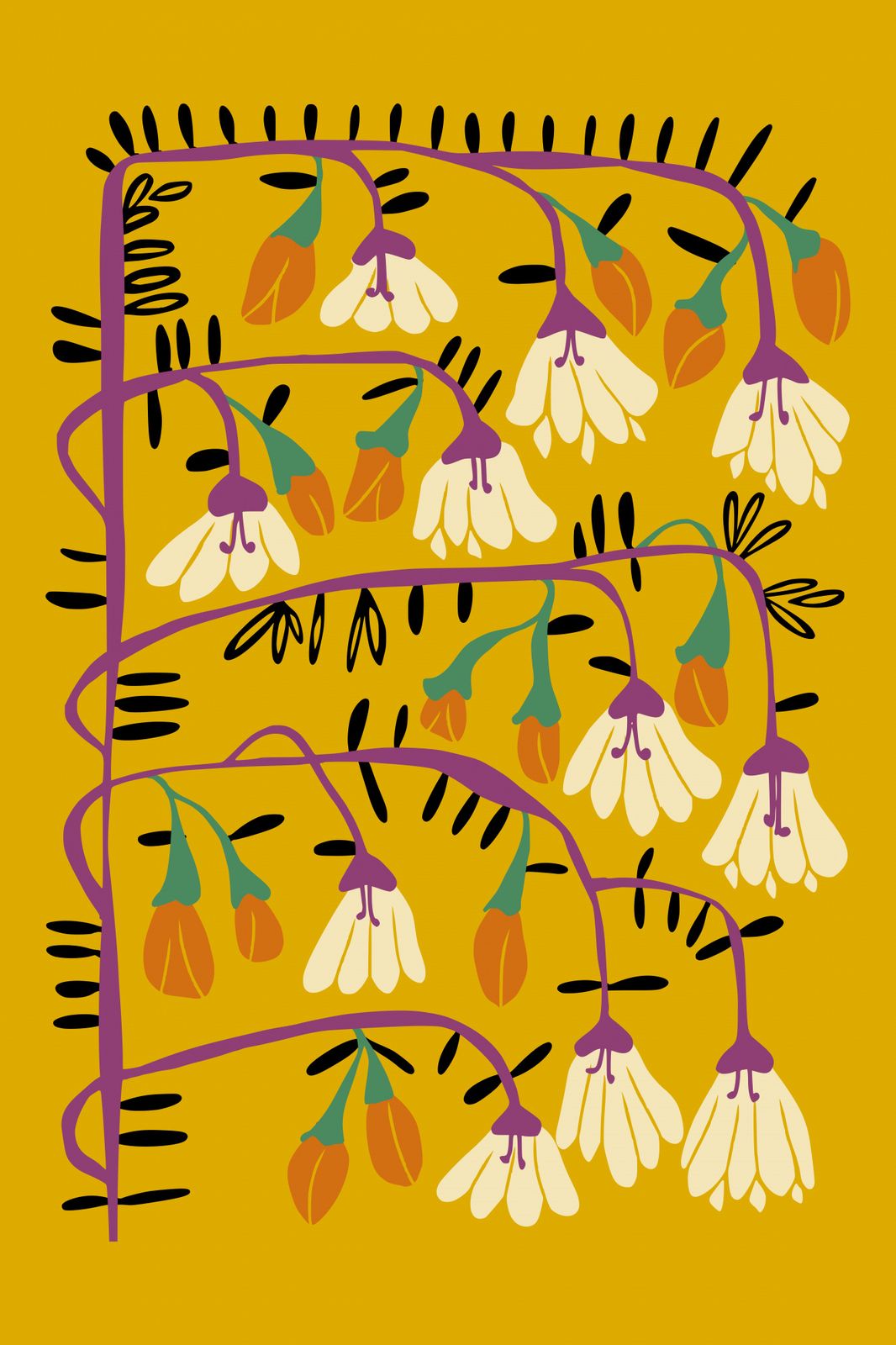 Poster - Blomster Abstrakt