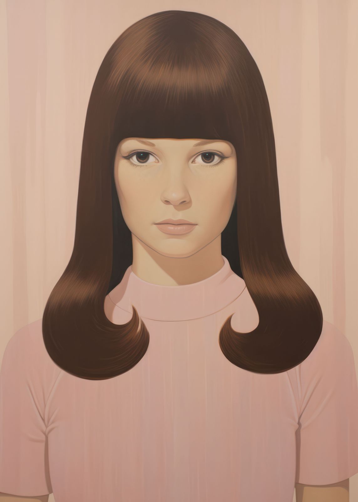 Poster - Porträtt i Rosa